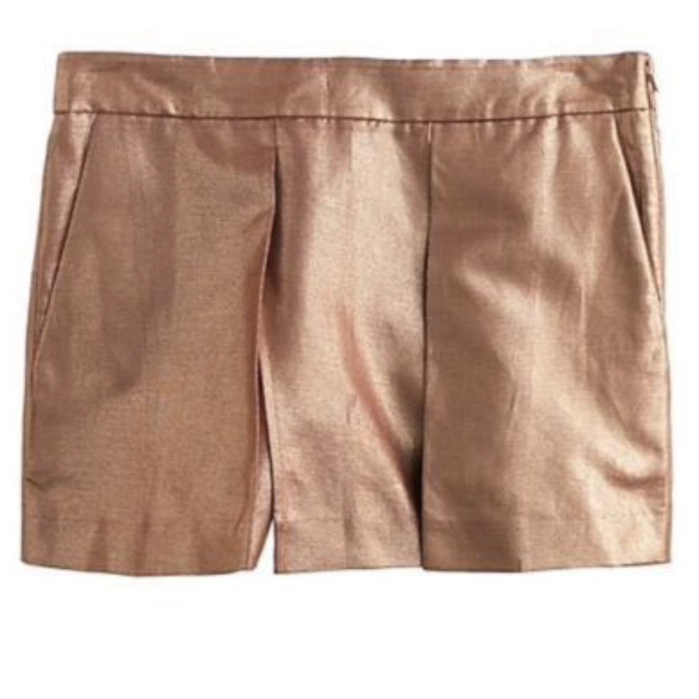 Holiday J. Crew Size 10 Bronze Metallic Short / Skort